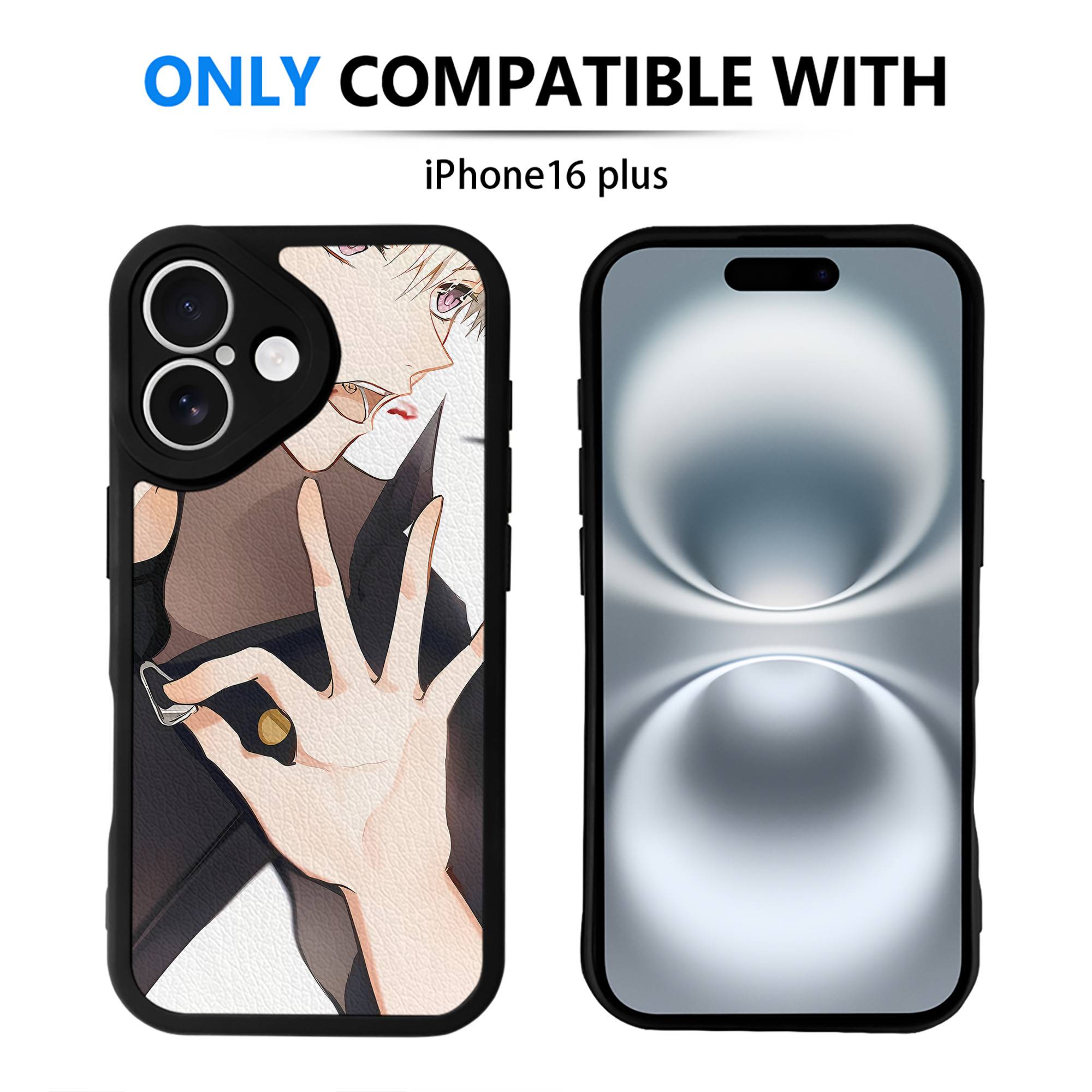 （画像用） 呪術廻戦 Jujutsu Kaisen 【iPhone 16シリーズ対応】シリコンスマホケース（レザー調） 材質：シリコン
